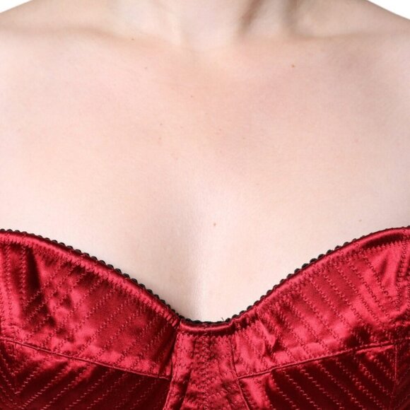 Dolce & Gabbana Red Bustier Corset Lace Bodycon Midi Dress/IT44 | L/Red - Picture 4 of 5